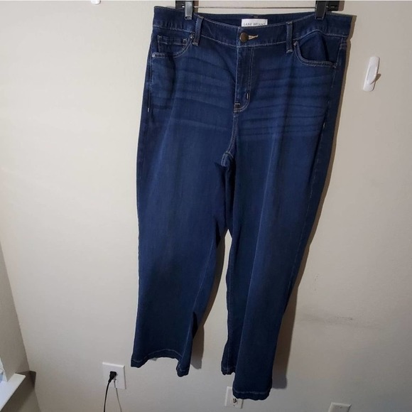 LANE Bryant‎ flex magic waistband mid rise wide leg jeans plus size 14 - Picture 2 of 7